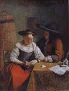 OCHTERVELT, Jacob The Declaration of Love to the Woman Reading china oil painting reproduction